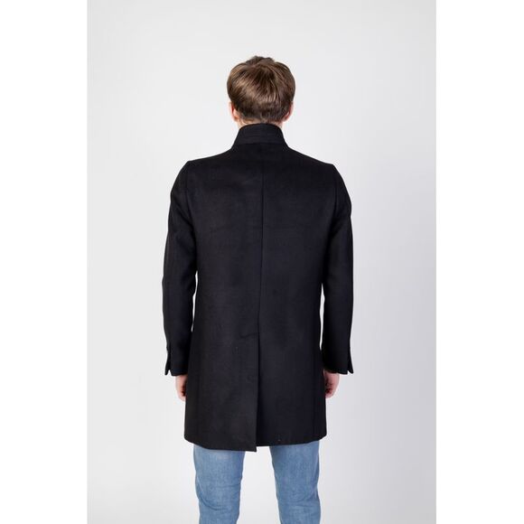 Mulish Classic Fit Overcoat Men Black Coats - Picture 3 of 3